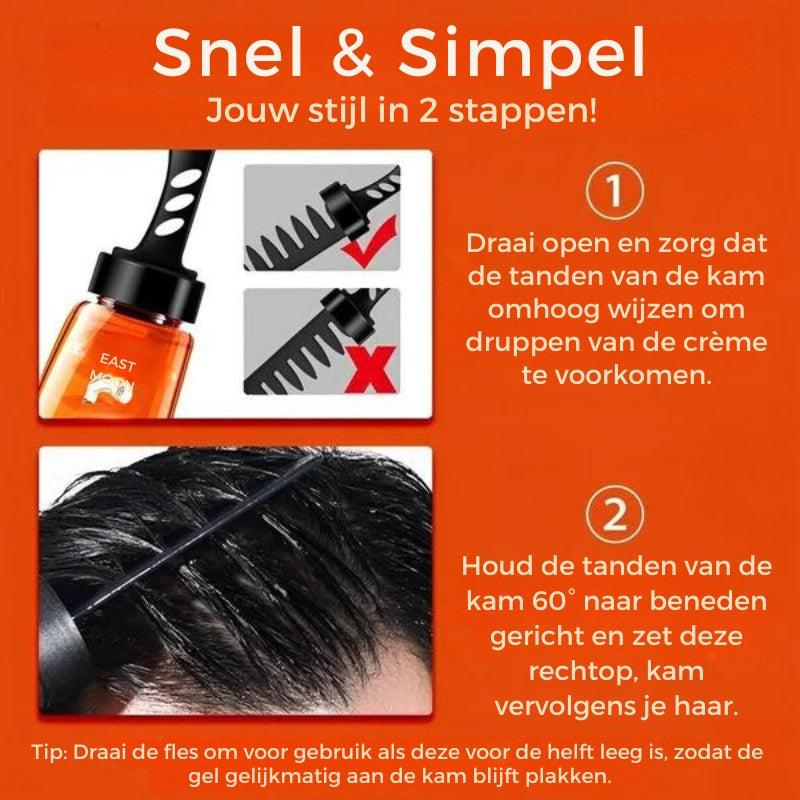 Hair Gel Combo with Comb | Natural Strong Hold and Quick Styling