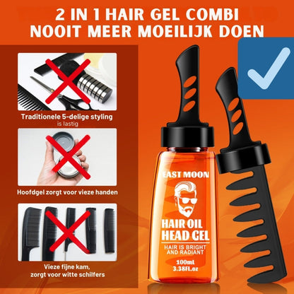 Hair Gel Combo with Comb | Natural Strong Hold and Quick Styling