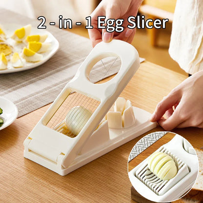 Versatile Egg Slicer & Dicer - Stainless Steel Kitchen Tool