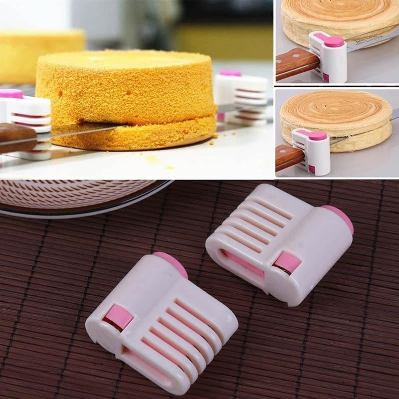 Set of 2 Cake Layer Slicers with Knife Clamps