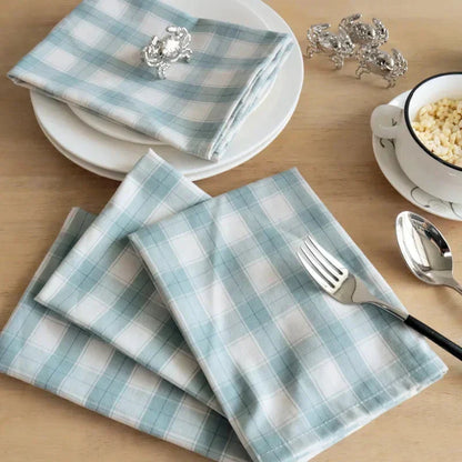Set of 2 Stylish Checkered Cloth Napkins for Elegant Dining