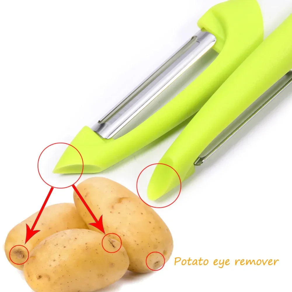 2-Pack Precision Peeler Set with Stainless Steel Blades