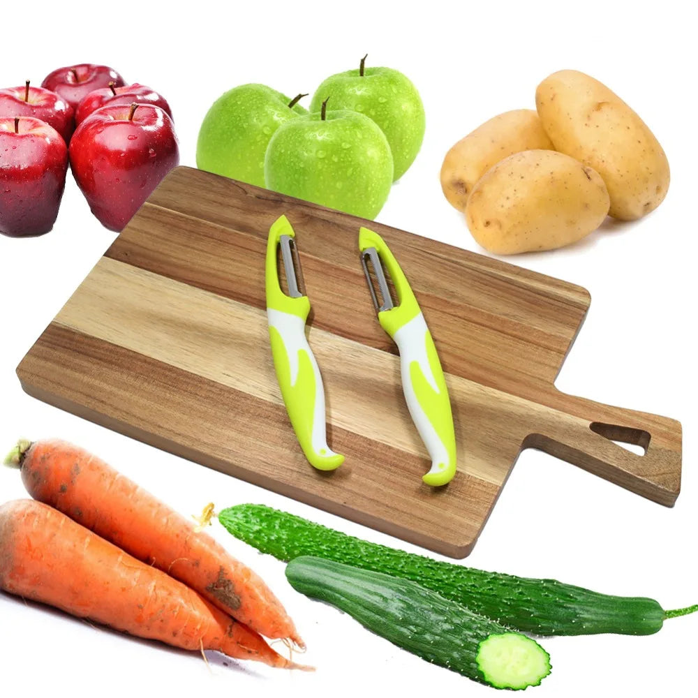 2-Pack Precision Peeler Set with Stainless Steel Blades