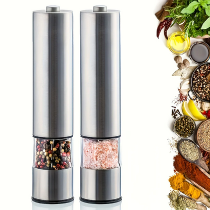 Set of Electric Grinders for Salt and Pepper