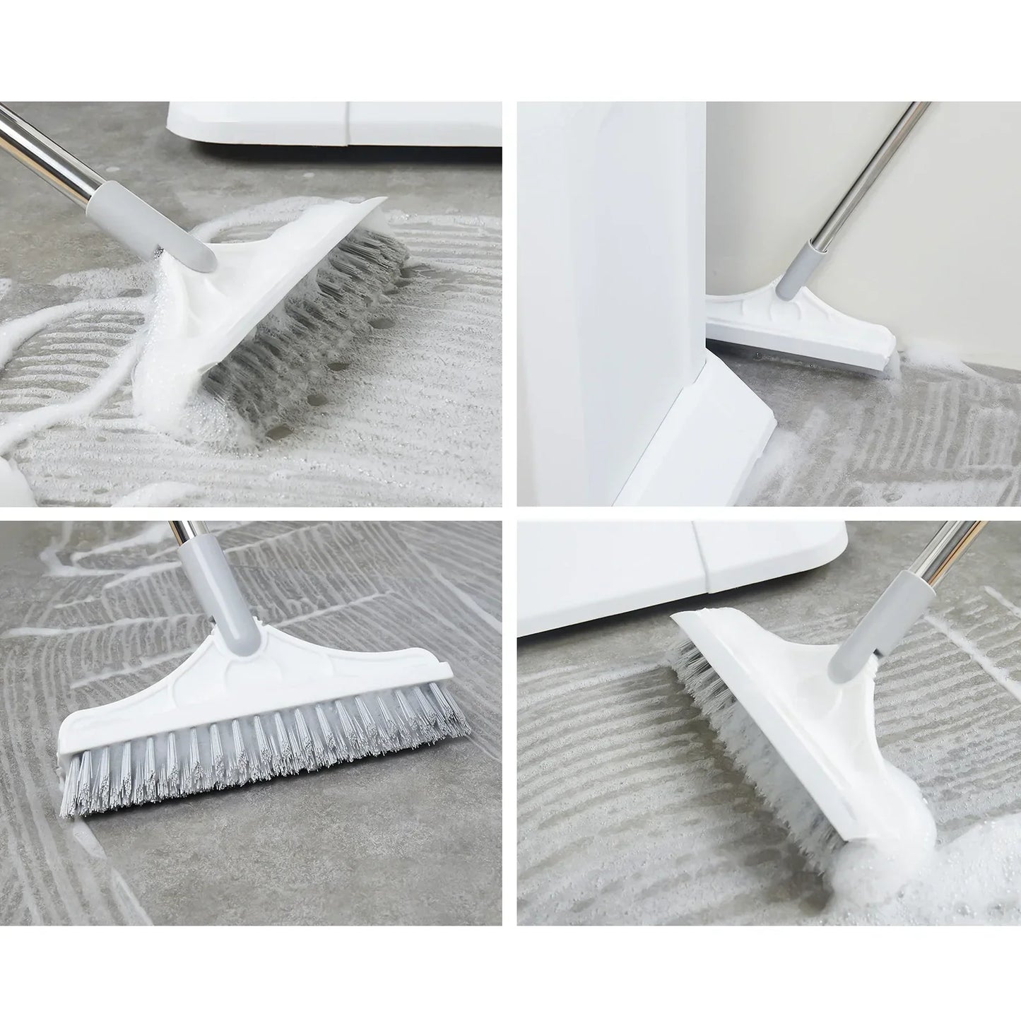 Dual-Function Floor Cleaner with Squeegee and Rotating Handle