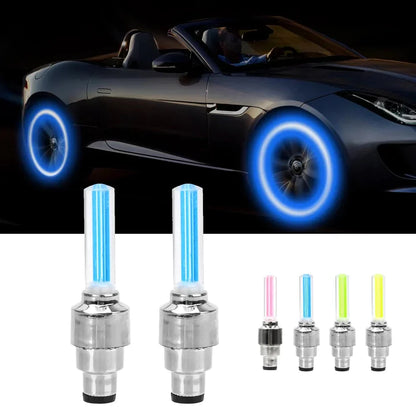 Set of 2 LED Wheel Lights for Cars and Bikes