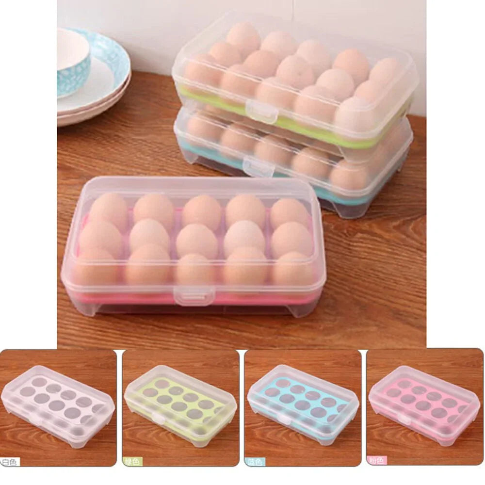 Multi-Grid Egg Keeper: Double-Layer Storage Solution