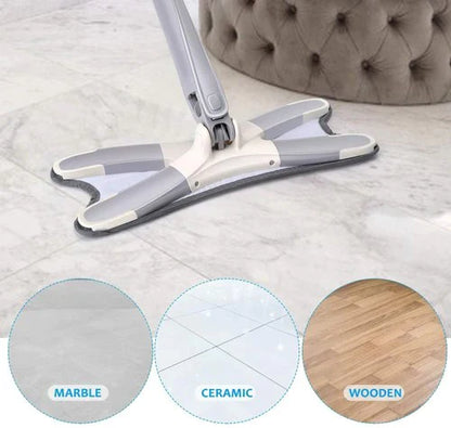 Versatile 360° Rotating Flat Mop with Extended Handle