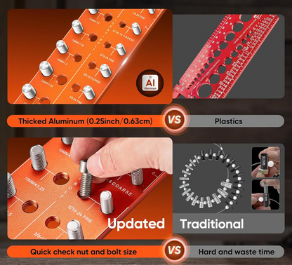 ThreadMaster - Professional Thread Gauge for Nuts and Bolts