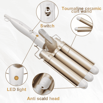 Triple Barrel Hair Curler