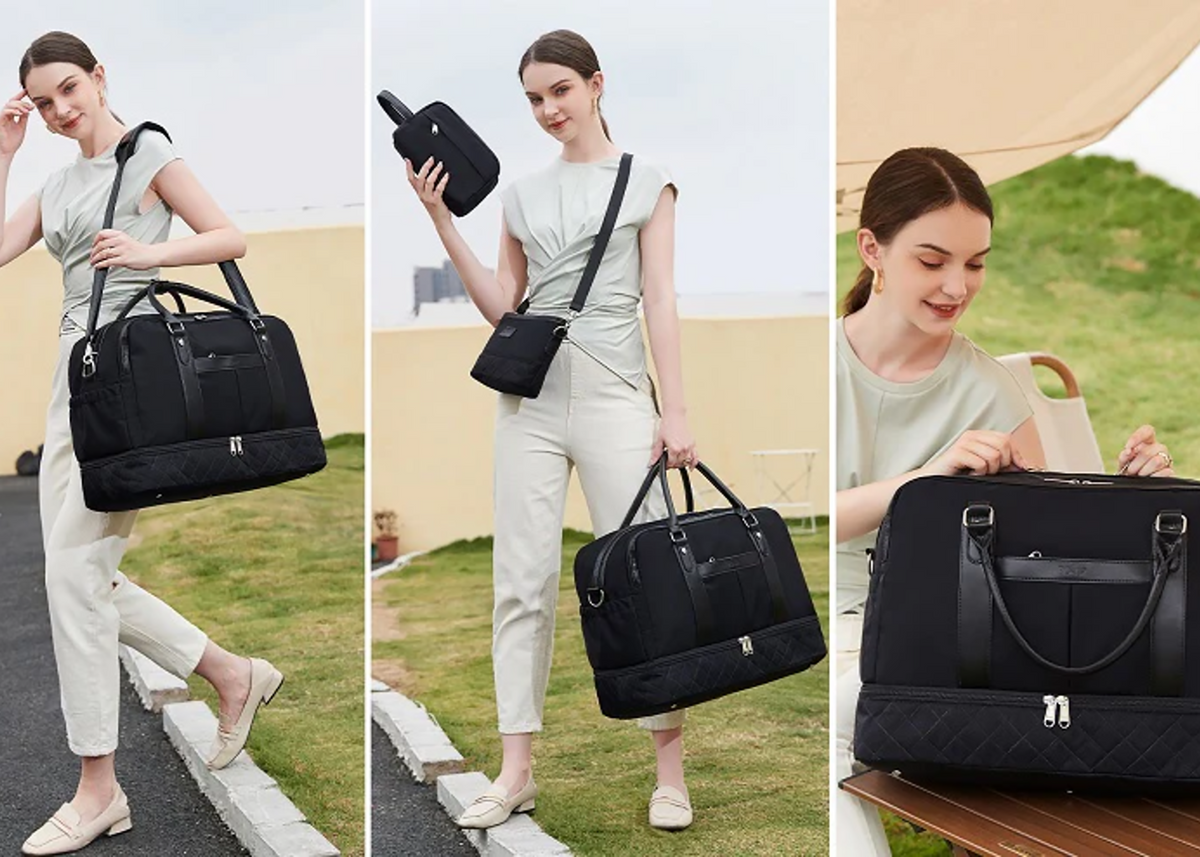 Spacious Travel Duffel for Women - Large Weekend Overnight Bag