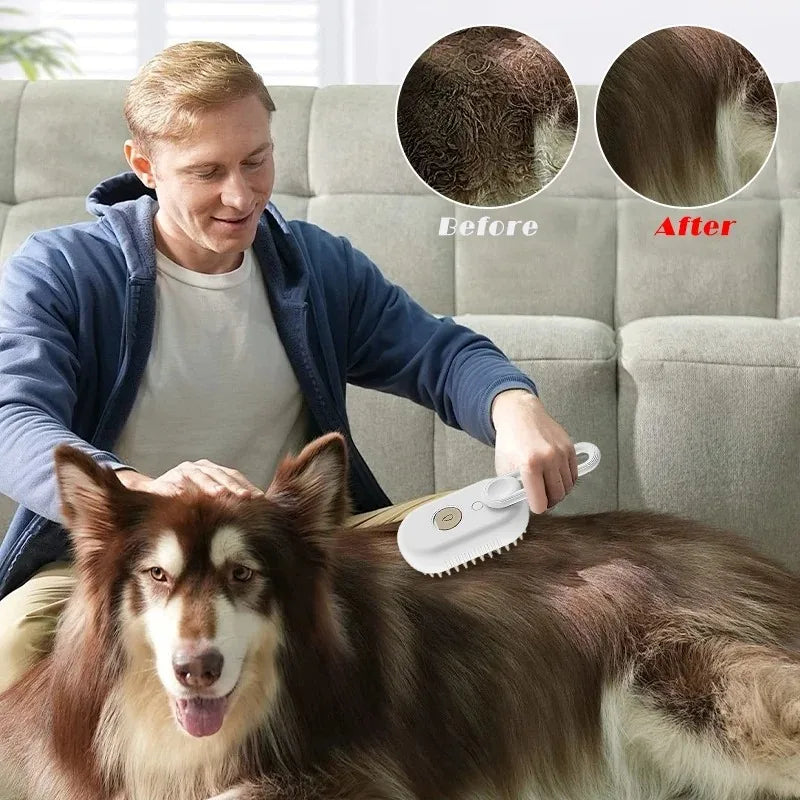 3-in-1 Electric Pet Grooming Brush - FurEase Pro