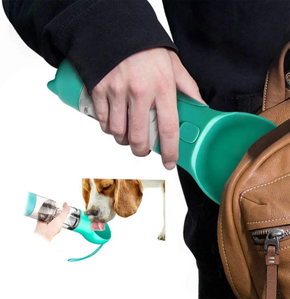 All-in-One Portable Pet Water Bottle - AquaPaw Companion