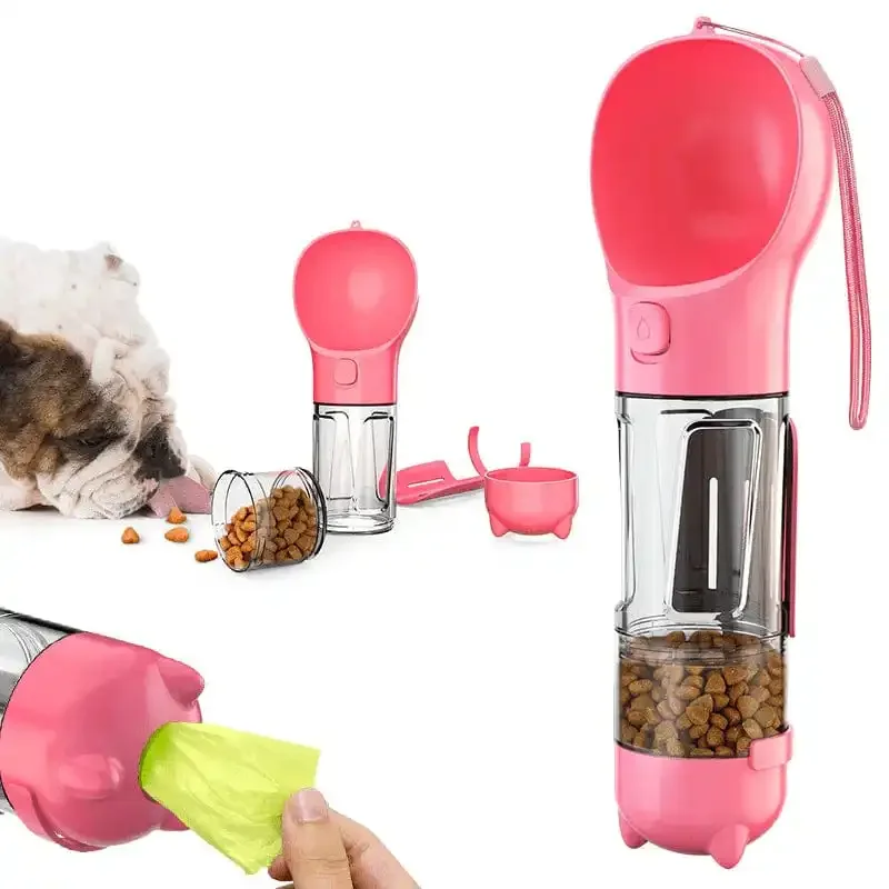 All-in-One Portable Pet Water Bottle - AquaPaw Companion