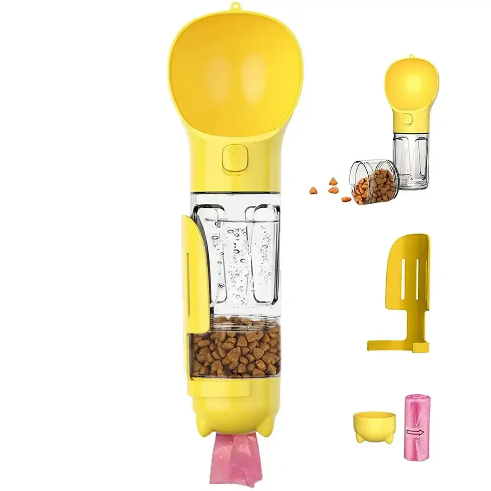 All-in-One Portable Pet Water Bottle - AquaPaw Companion
