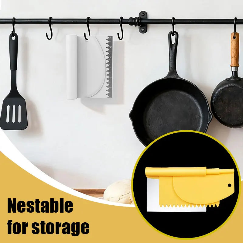 Versatile 3-in-1 Stainless Steel Baking Tool Set