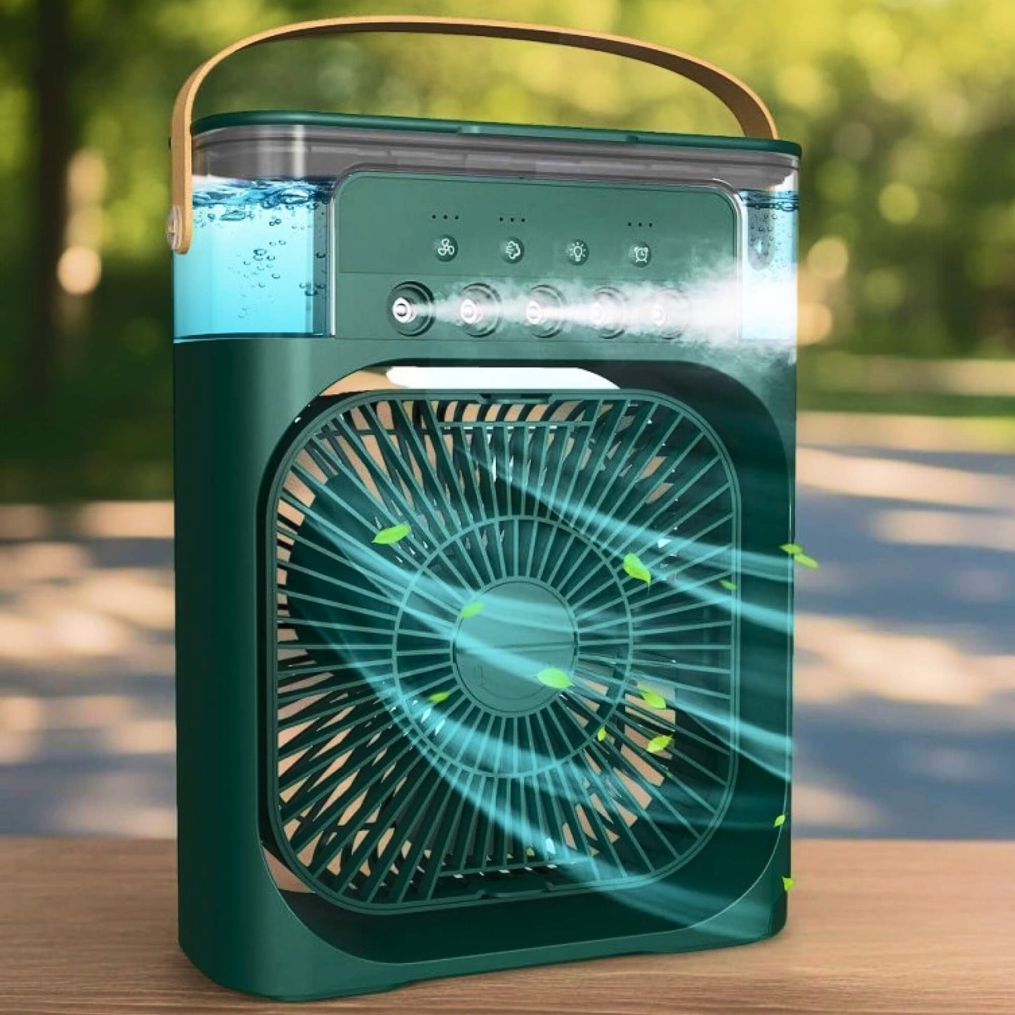 Portable 3-in-1 Air Cooler and Humidifier with Adjustable Fan Speeds