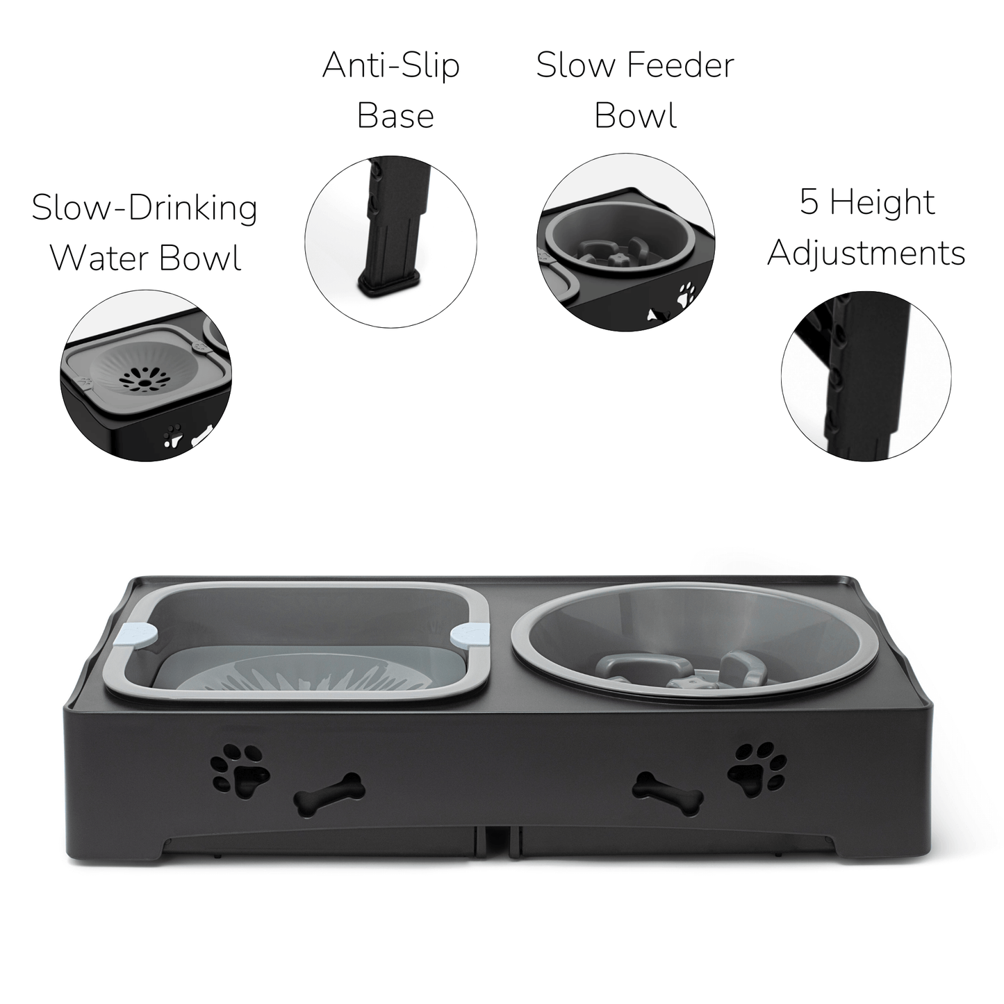 All-in-One Pet Bowl Stand for Healthier Meals
