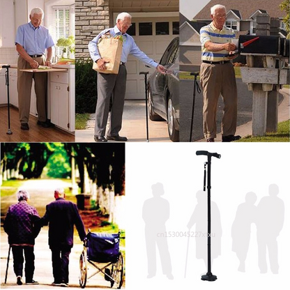 Versatile Telescopic Walking Aid with Safety Features