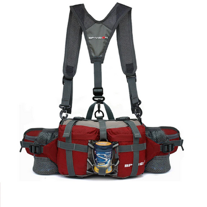 Waterproof Hiking Waist Pack with Holder for Water Bottle
