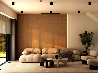 Contemporary Solid Wood Panel
