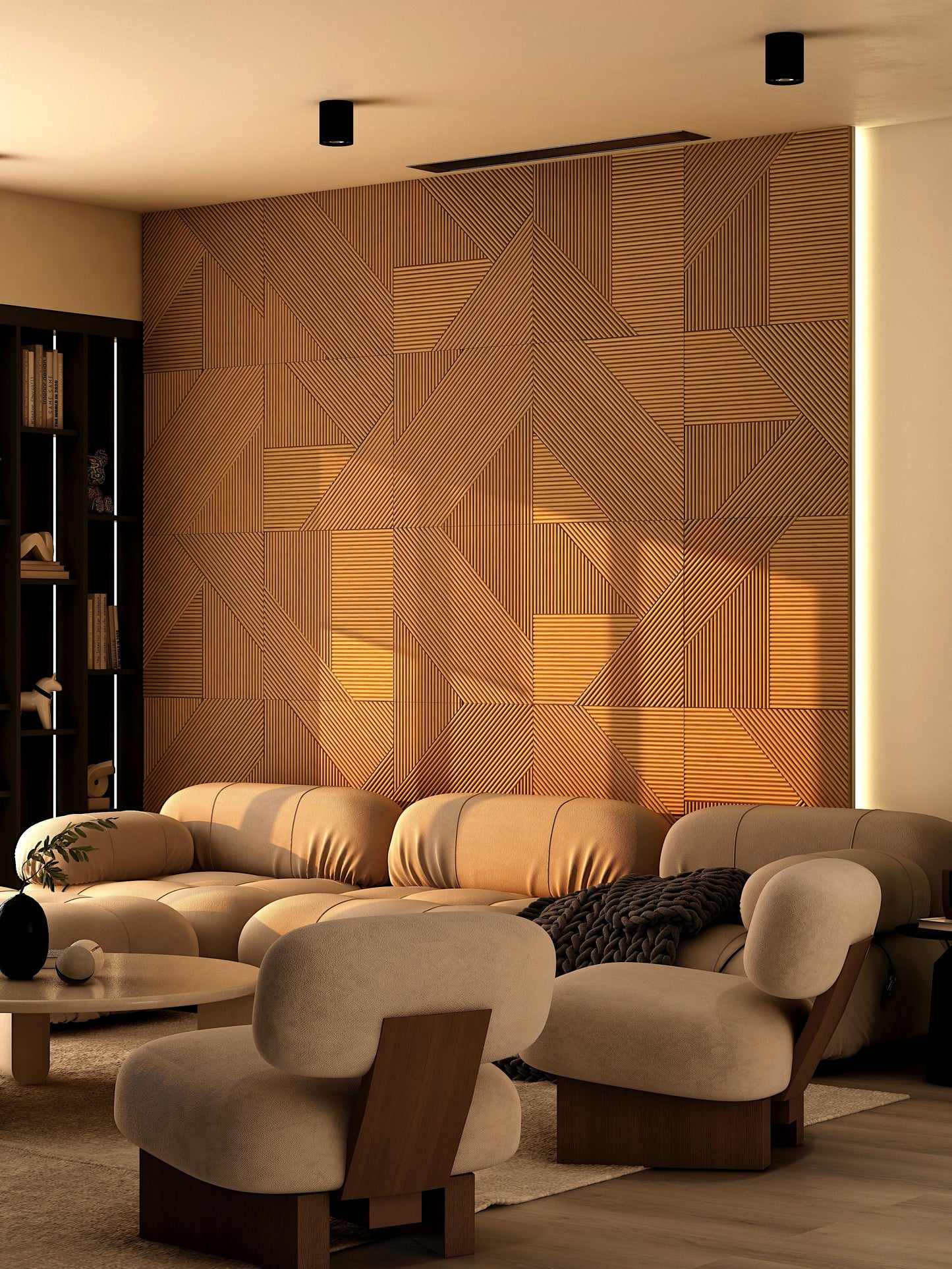 Contemporary Solid Wood Panel