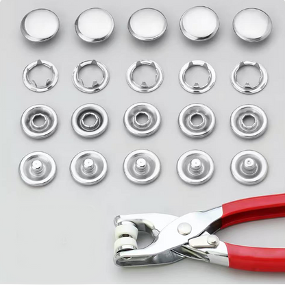 Quick-Fix Snap Fastener Tool Kit | No-Sew Pressing System for DIY