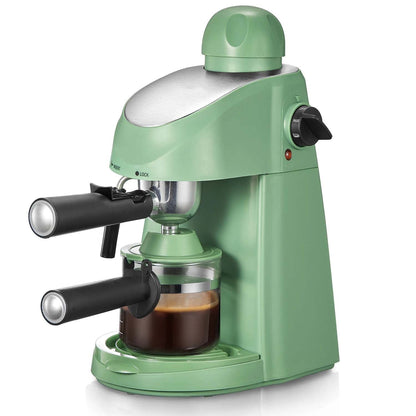 Espresso Maker with 3.5 Bar Pressure, Milk Frother & 4-Cup Capacity