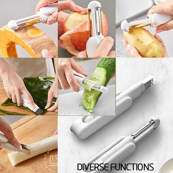 3-in-1 Rotary Peeling Knife – Multifunctional Tool