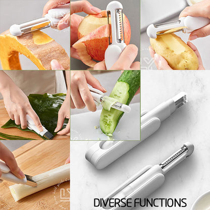 3-in-1 Rotary Peeling Knife – Multifunctional Tool