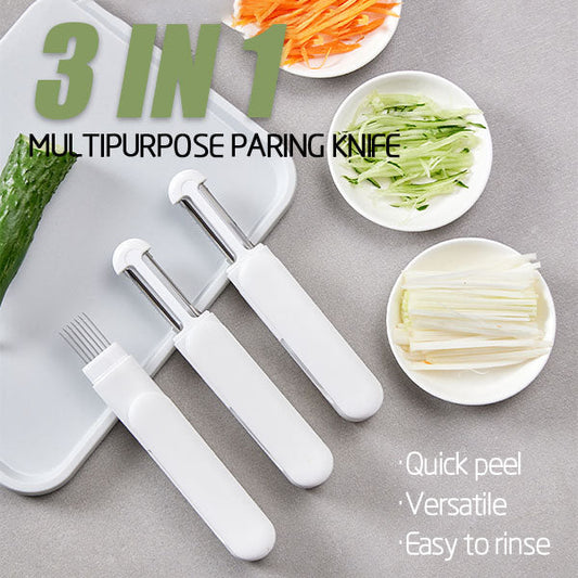 3-in-1 Rotary Peeling Knife – Multifunctional Tool