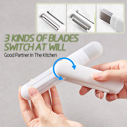 3-in-1 Rotary Peeling Knife – Multifunctional Tool