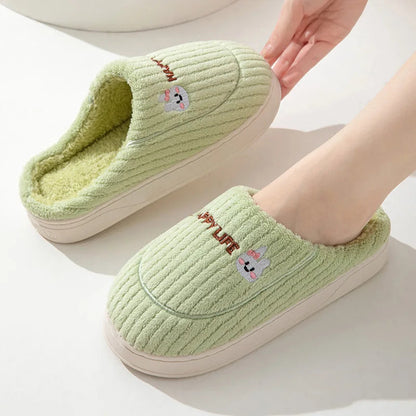 Soft Cotton Slippers for Men and Women - Lightweight & Insulating - Gray