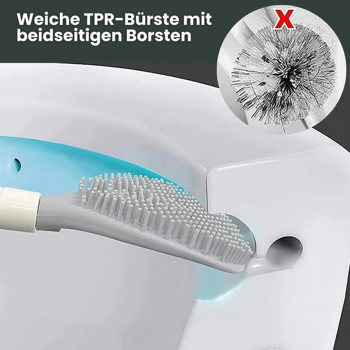 Smart Toilet Brush with Liquid Dispenser & Flexible Head
