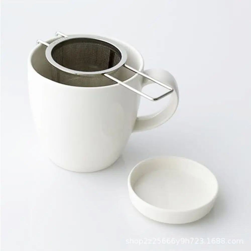 Collapsible Stainless Steel Tea Infuser with Lid and Dual Handles - 9.5x4.8x9.5 cm