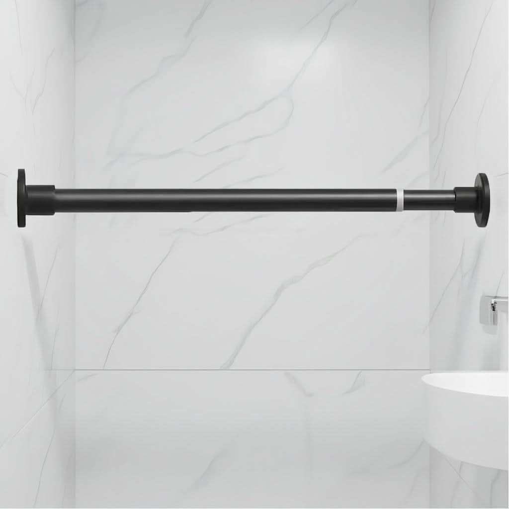 Reinforced Spring Tension Rod for Bathrooms and Closets