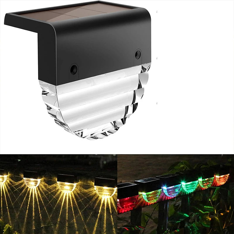 Solar Stair Lights | 2 Lighting Modes | Waterproof IP55 | Pack of 6 | Ideal for Fence & Patio