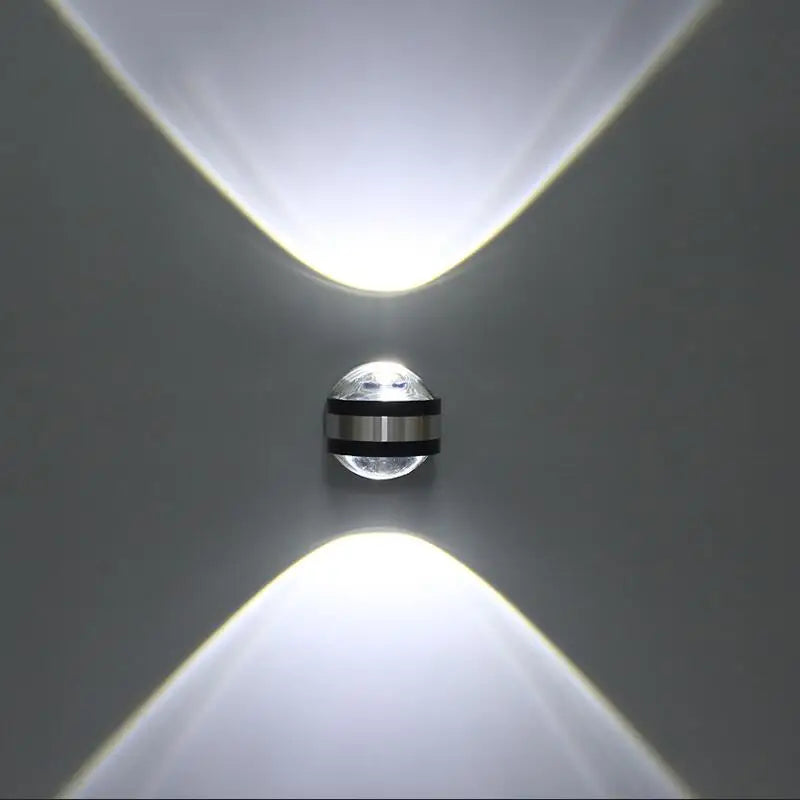 Stylish Wall Lamp with LED Crystal Design – 6W Black Walnut Wood