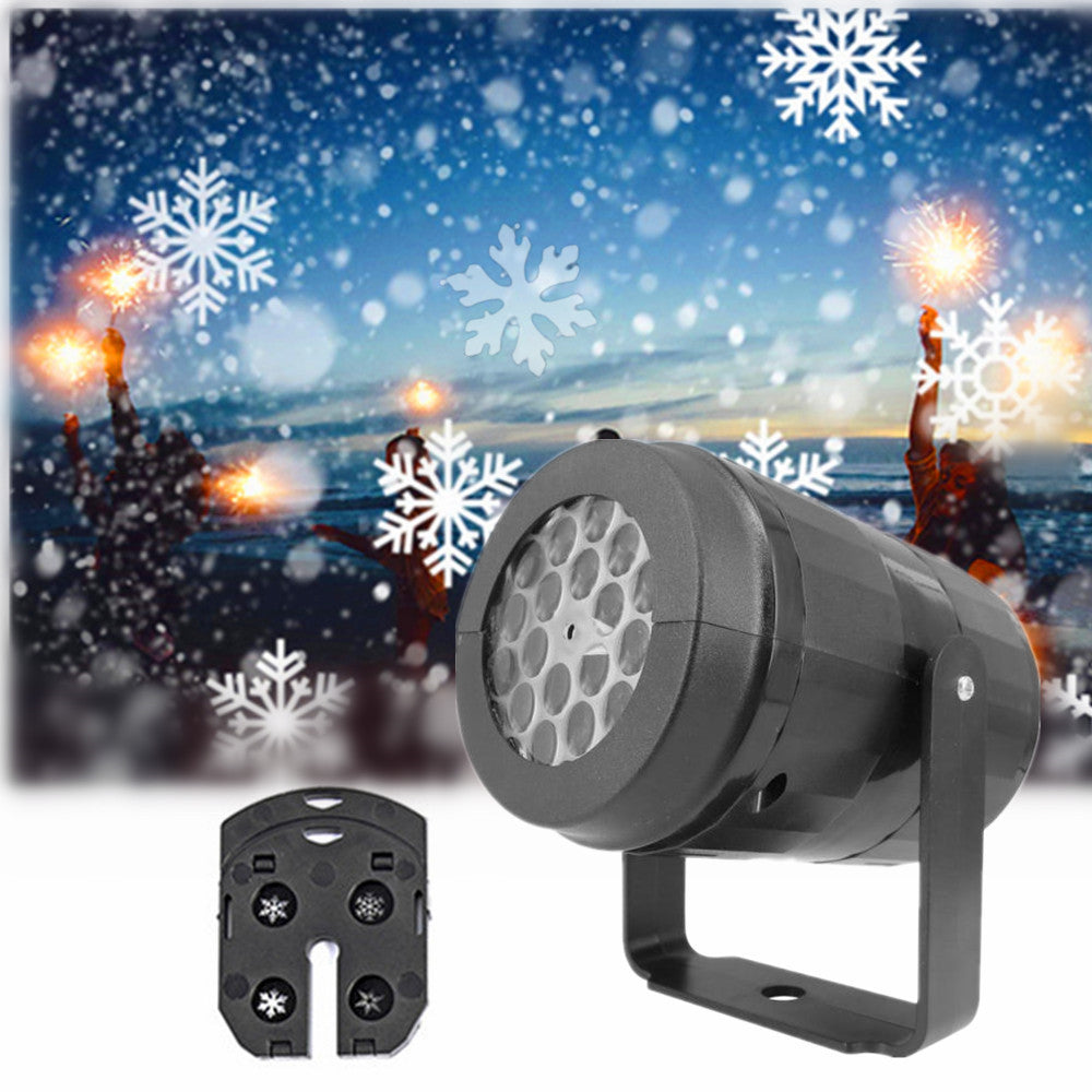 Snowflake Light Projector for Christmas – Waterproof LED Outdoor Lamp with 16 Designs