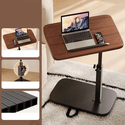 Versatile Rolling Laptop Table with 360° Swivel Functionality