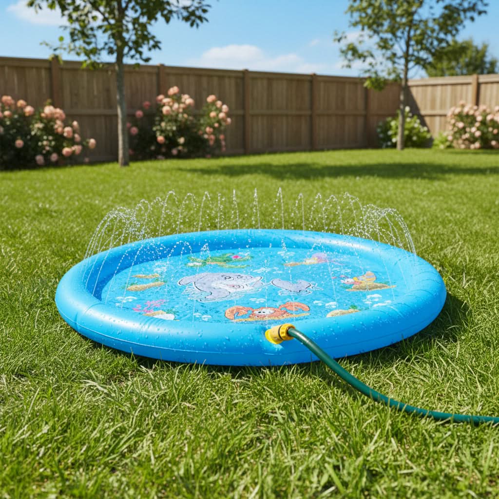 Large Water Play Mat for Fun Splashing Activities