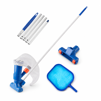 Garden Hose-Powered Pool Cleaner with 5-Piece Pole & Mesh Bag