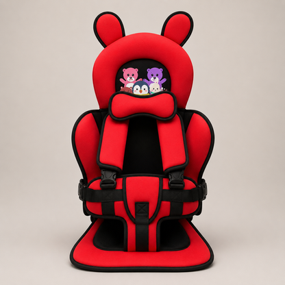 Toddler Car Seat Headrest Cushion Featuring Bear Pattern