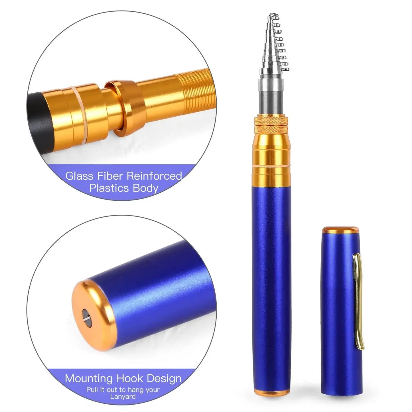 Compact Travel Fishing Rod and Reel Set | Lightweight Aluminum Gear