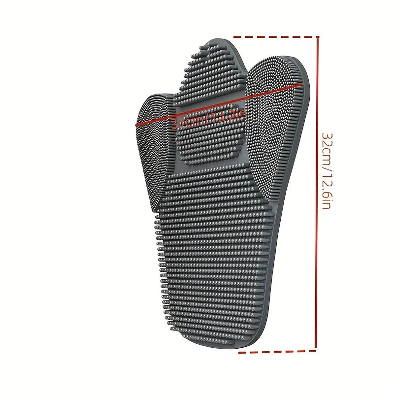 Back Brush with Suction Cups | Extra Large Massage and Cleaning Mat | Soft Bristle Bath Brush