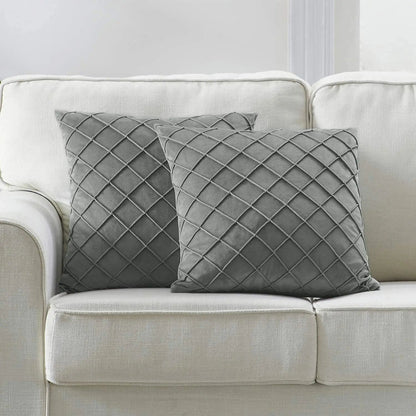 Plaid Velvet Cushion Cover in Scandinavian Design | 30x50 cm, 45x45 cm, 50x50 cm