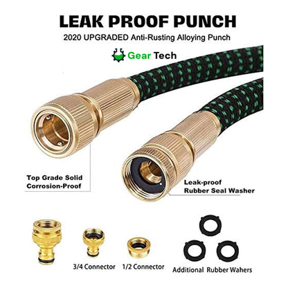 Garden Hose with 8 Functions Spray Nozzle – Expandable Design