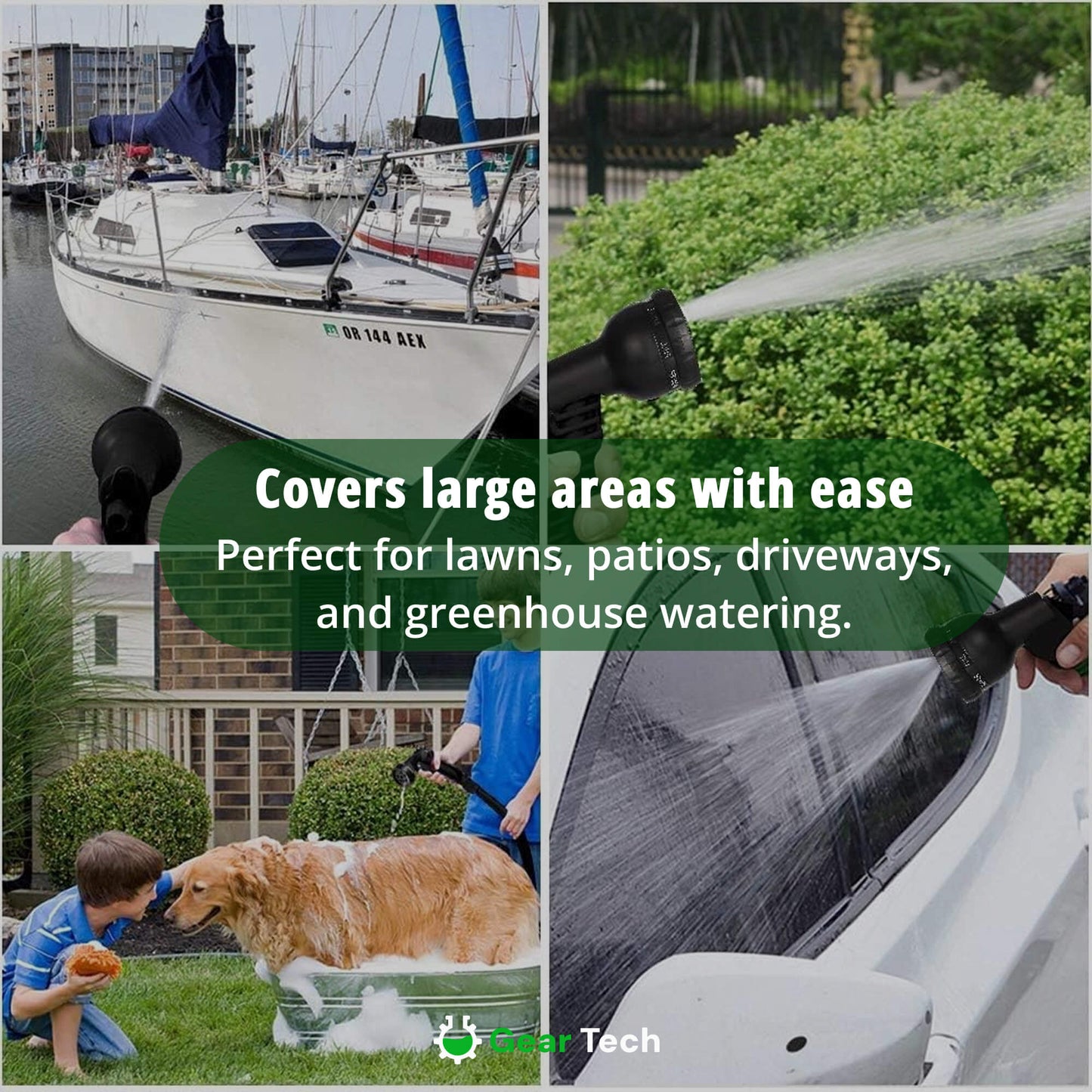 Garden Hose with 8 Functions Spray Nozzle – Expandable Design