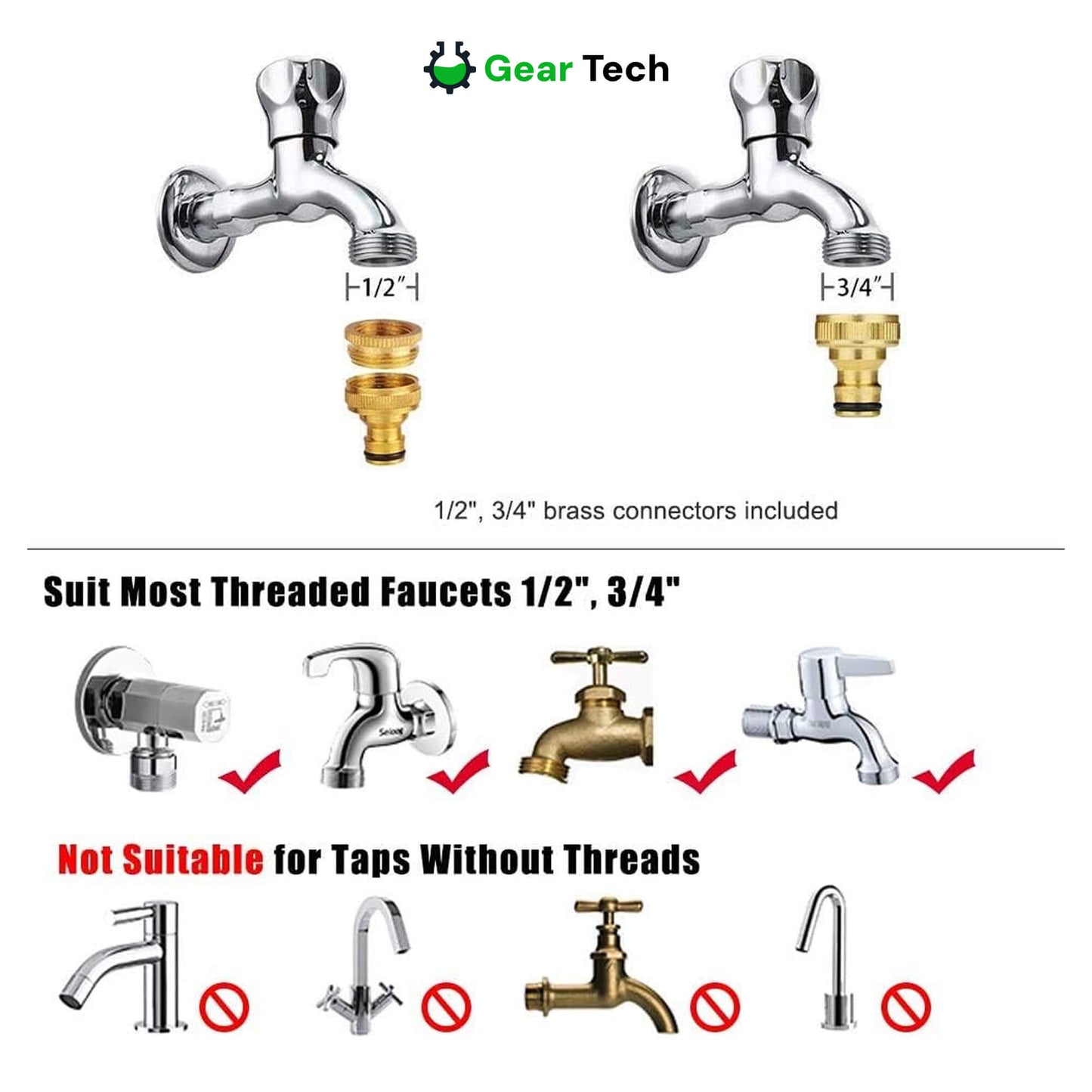 Garden Hose with 8 Functions Spray Nozzle – Expandable Design