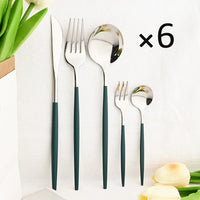 30Pcs Green Silver